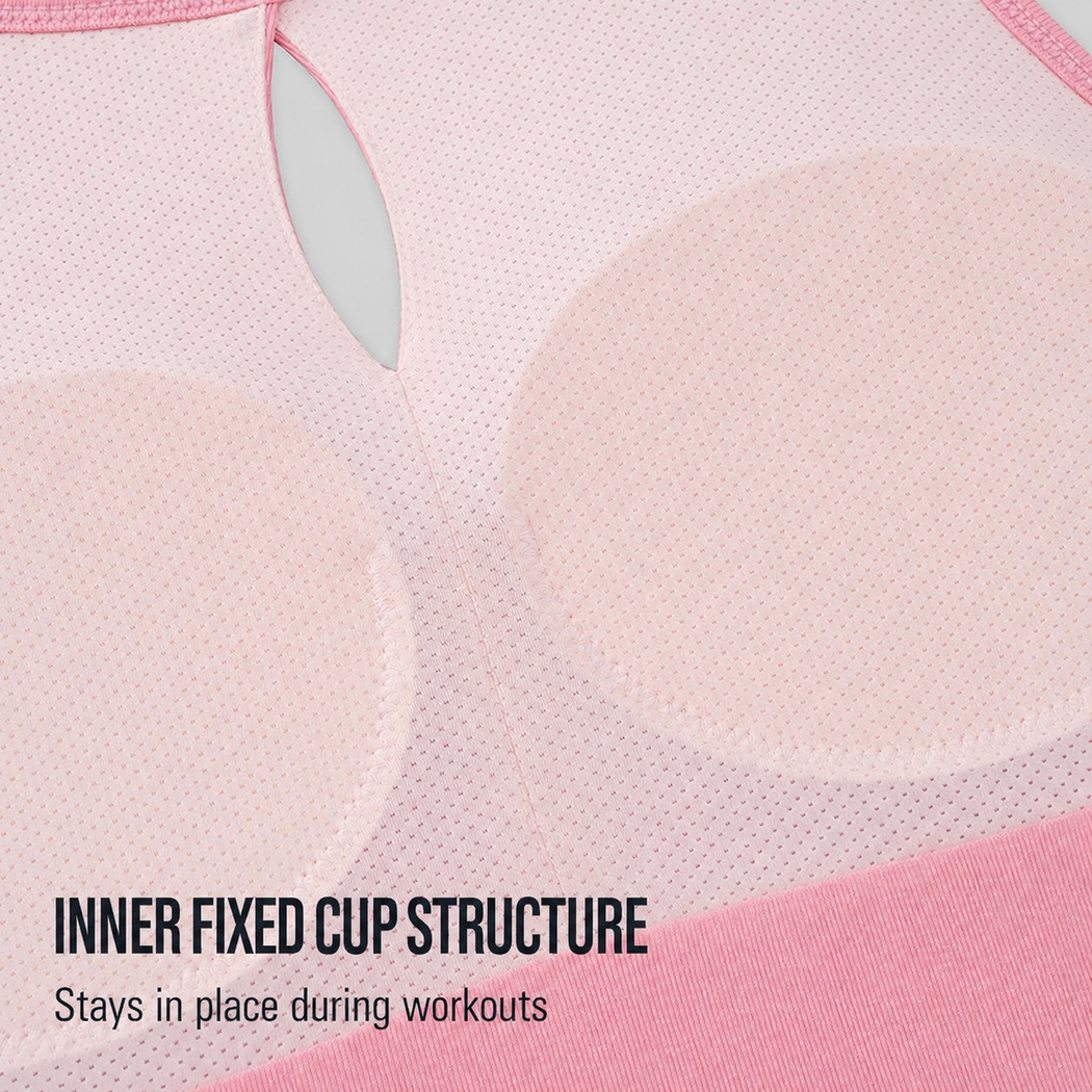 Camille Hollow-Strap Fixed Cup Sports Cami