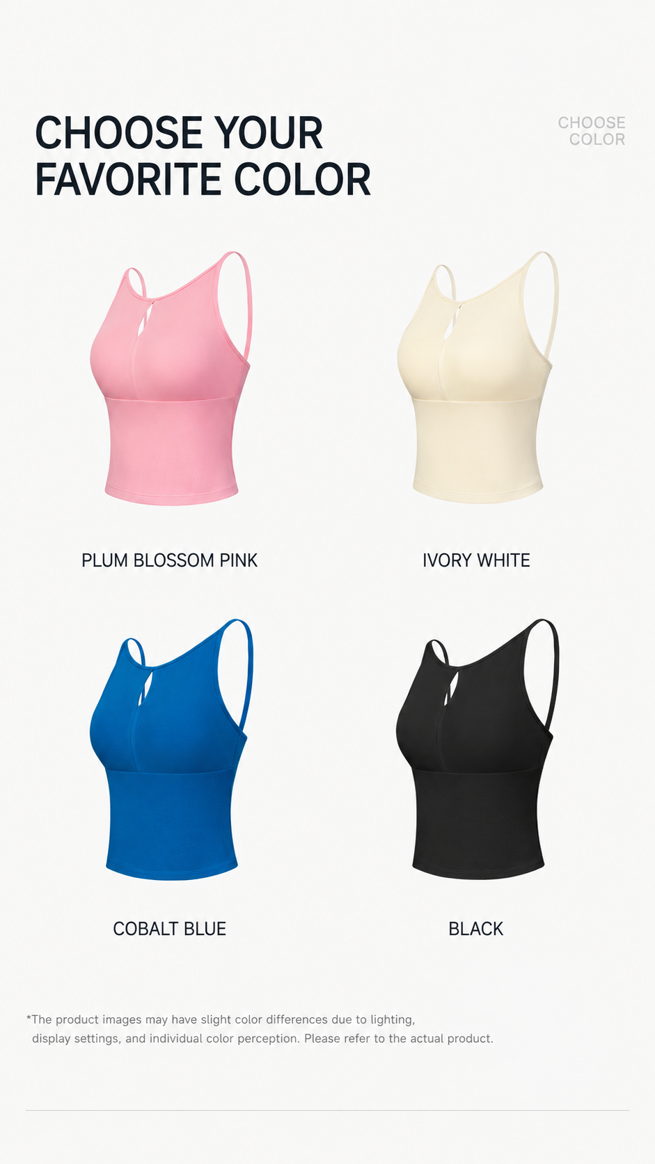 Camille Hollow-Strap Fixed Cup Sports Cami