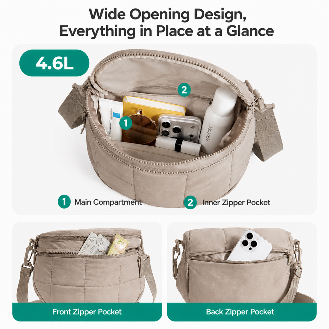CloudPuff Crossbody Puffer Bag