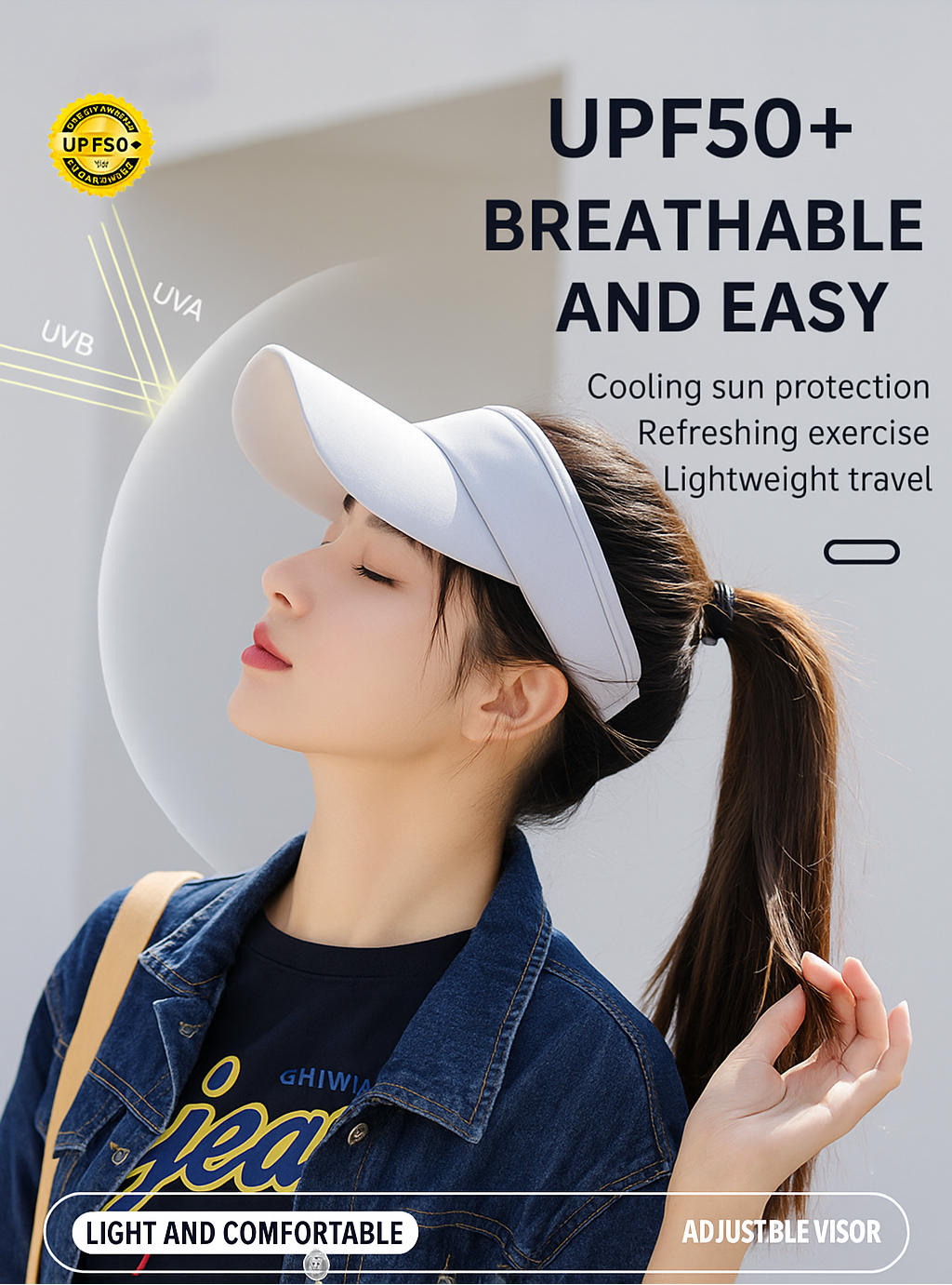 SunGlide Long Brim Visor