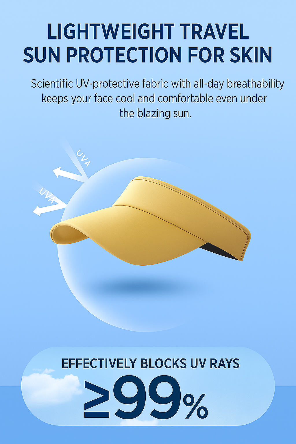 SunGlide Long Brim Visor