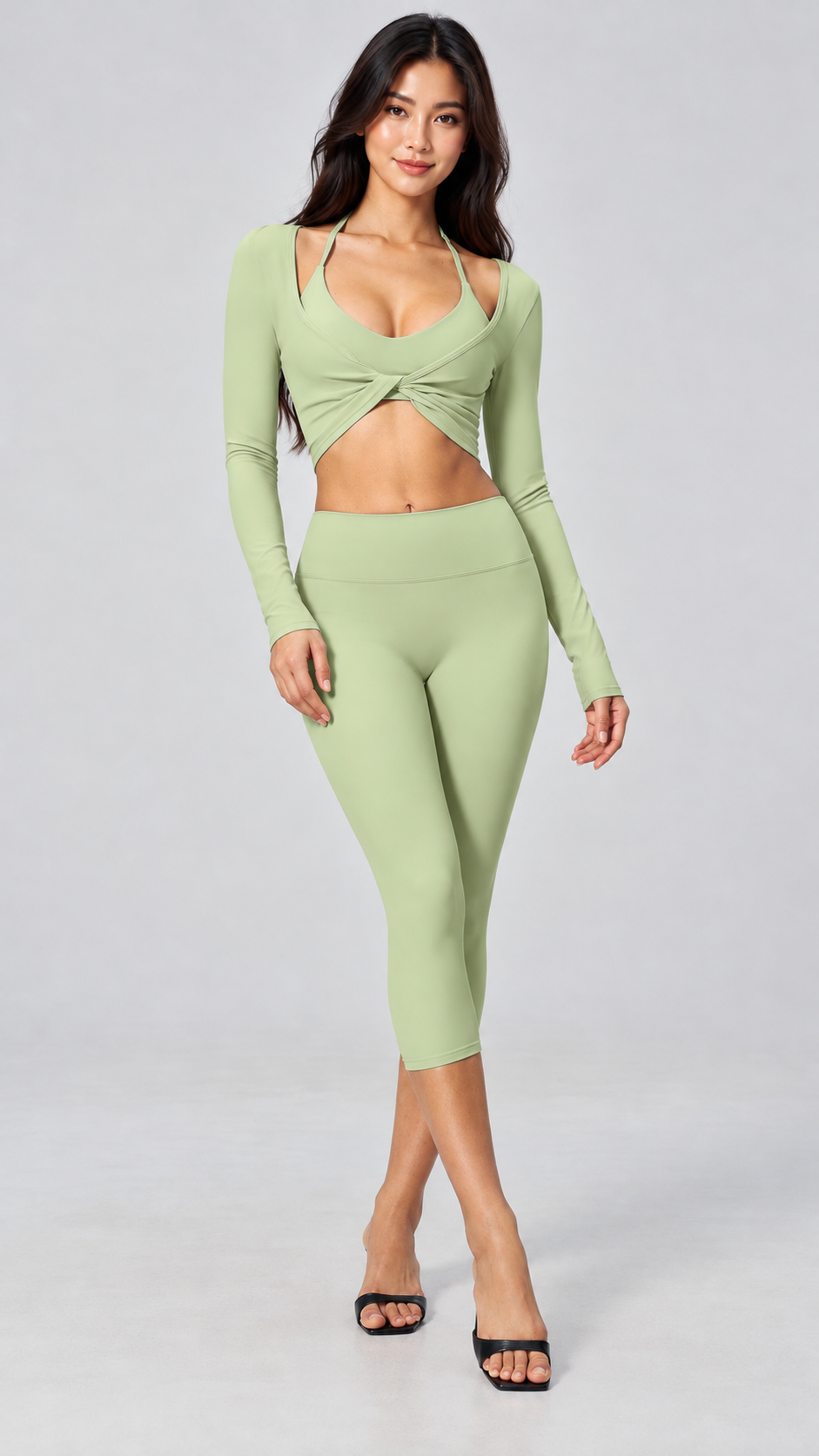 KAIA Capri 3-Piece Activewear Set