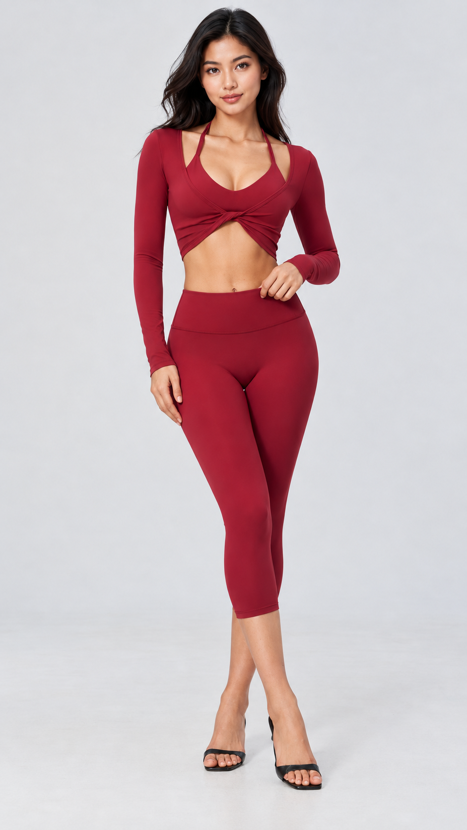 KAIA Capri 3-Piece Activewear Set