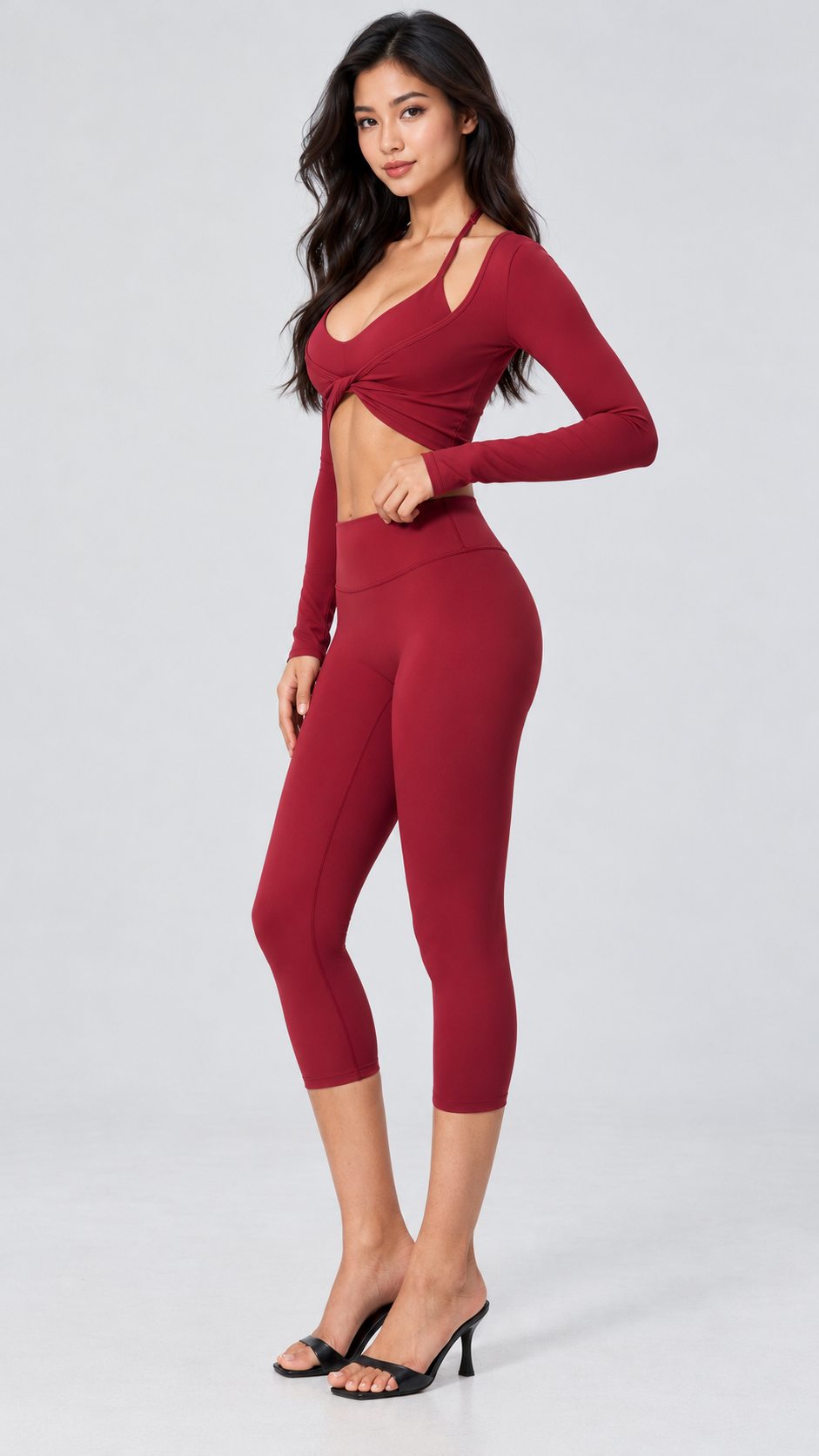 KAIA Capri 3-Piece Activewear Set