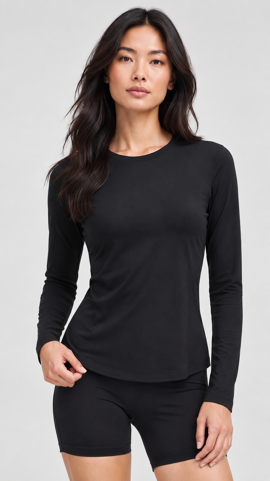 Nara Cotton-Blend Long Sleeve Top