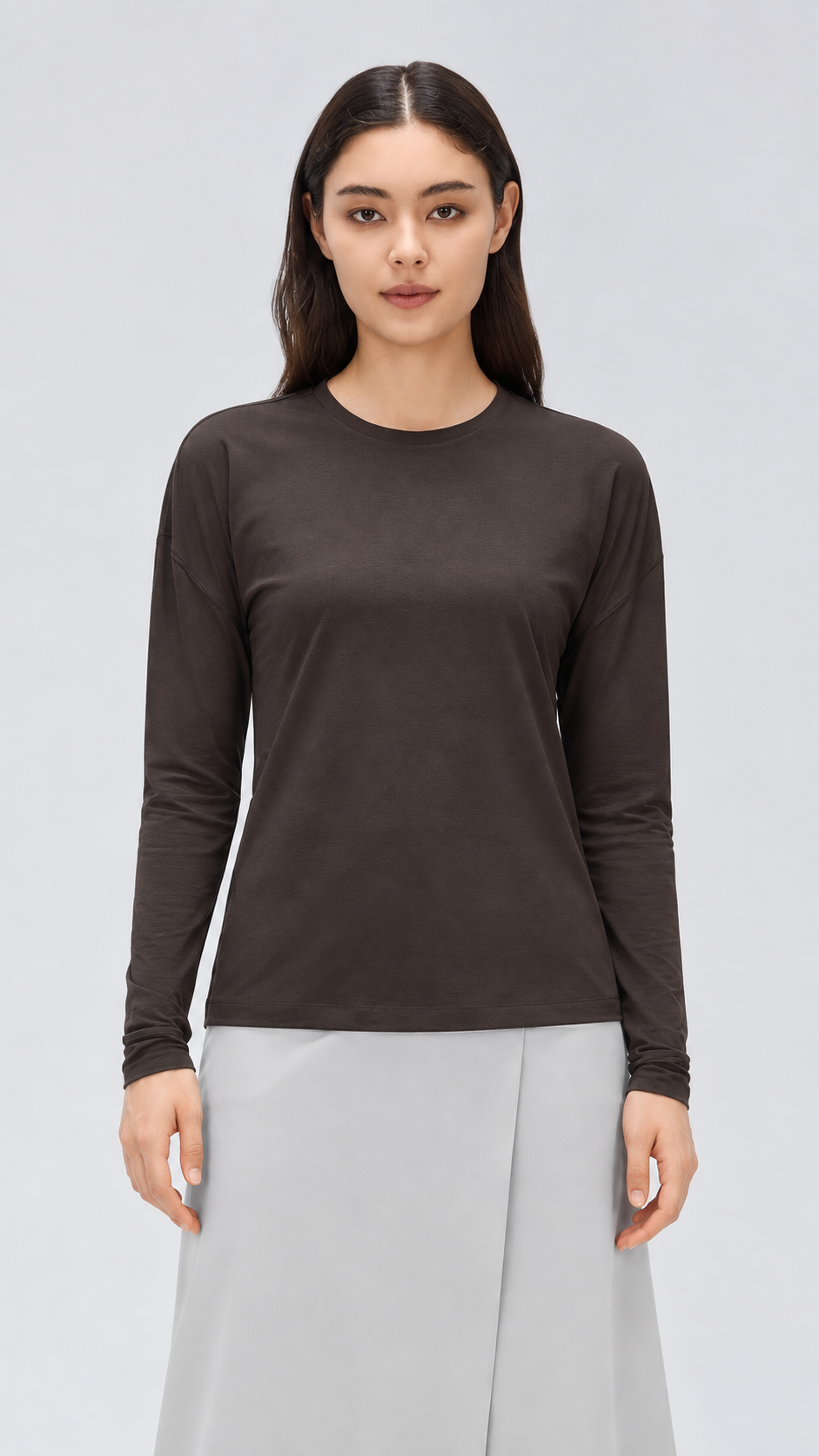 Nara Cotton-Rich Stretch Long Sleeve Top