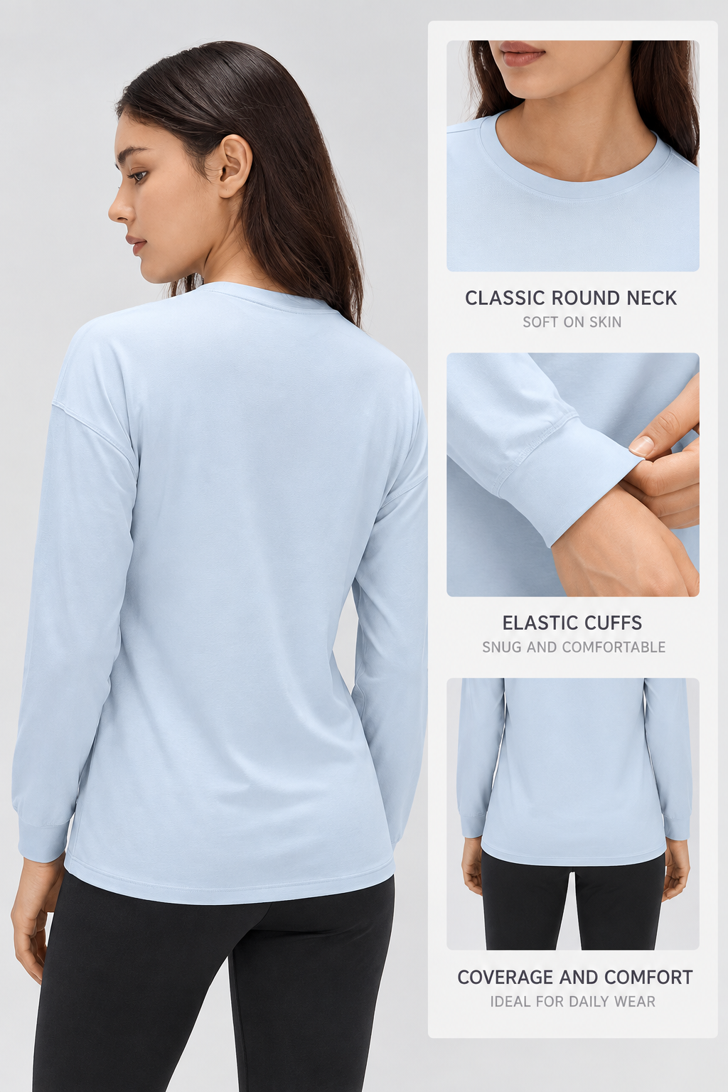 Nara Cotton-Rich Stretch Long Sleeve Top