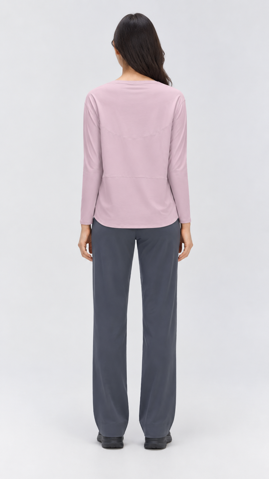 Nara Cotton-Blend Boat Neck Long Sleeve Top