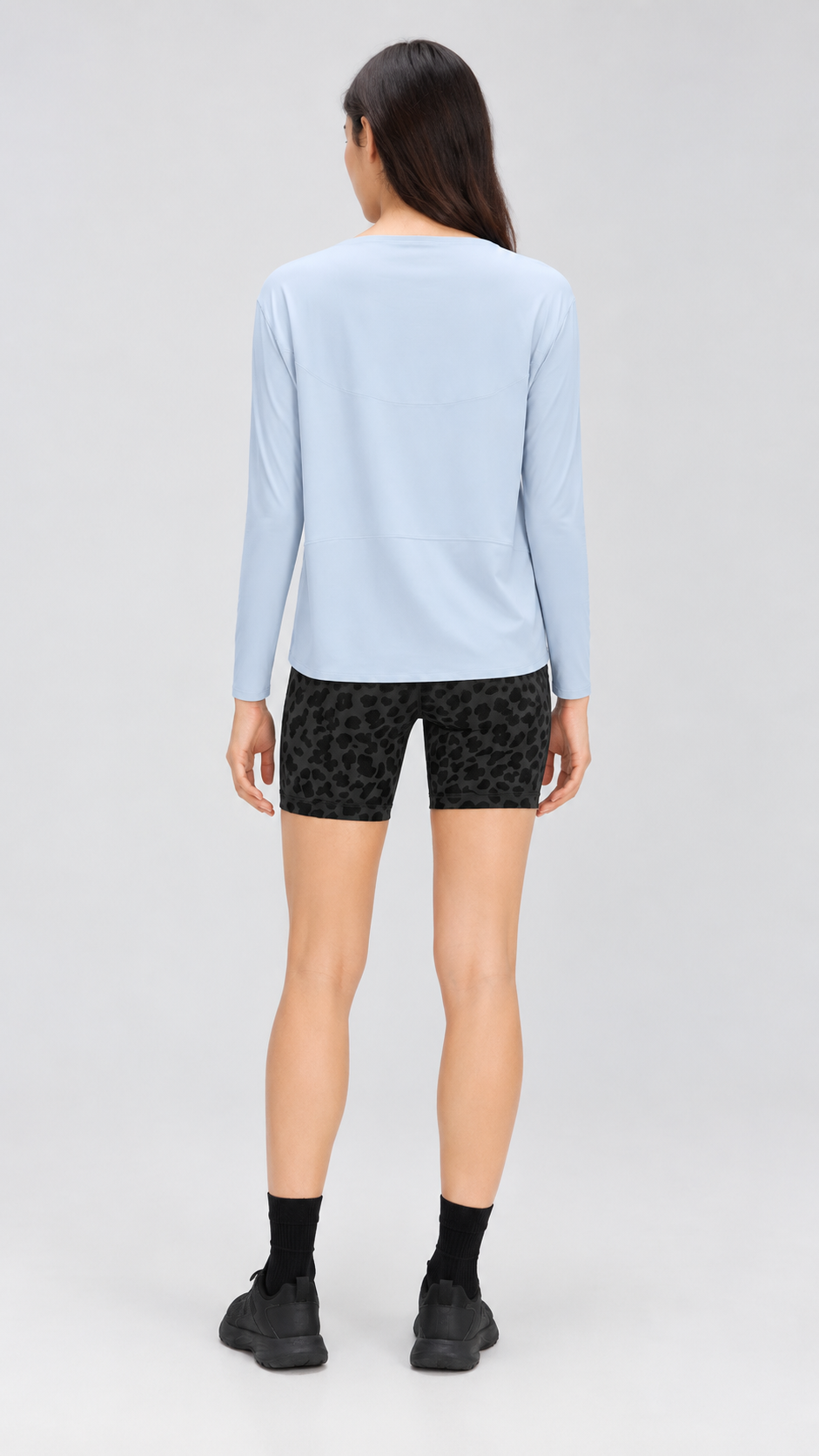 Nara Cotton-Blend Boat Neck Long Sleeve Top