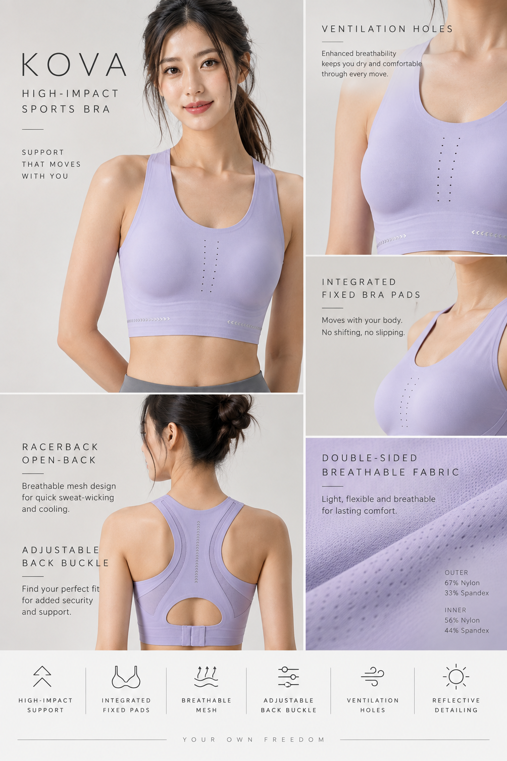 KOVA High-Impact Sports Bra