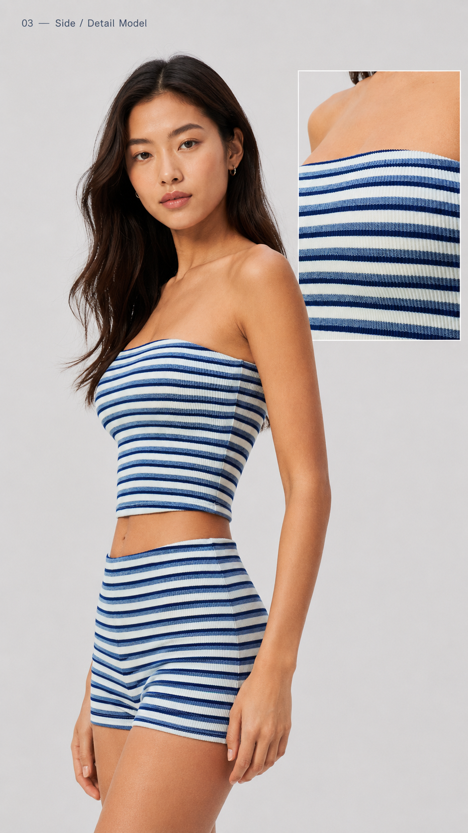Mimi Stripe Bandeau Top
