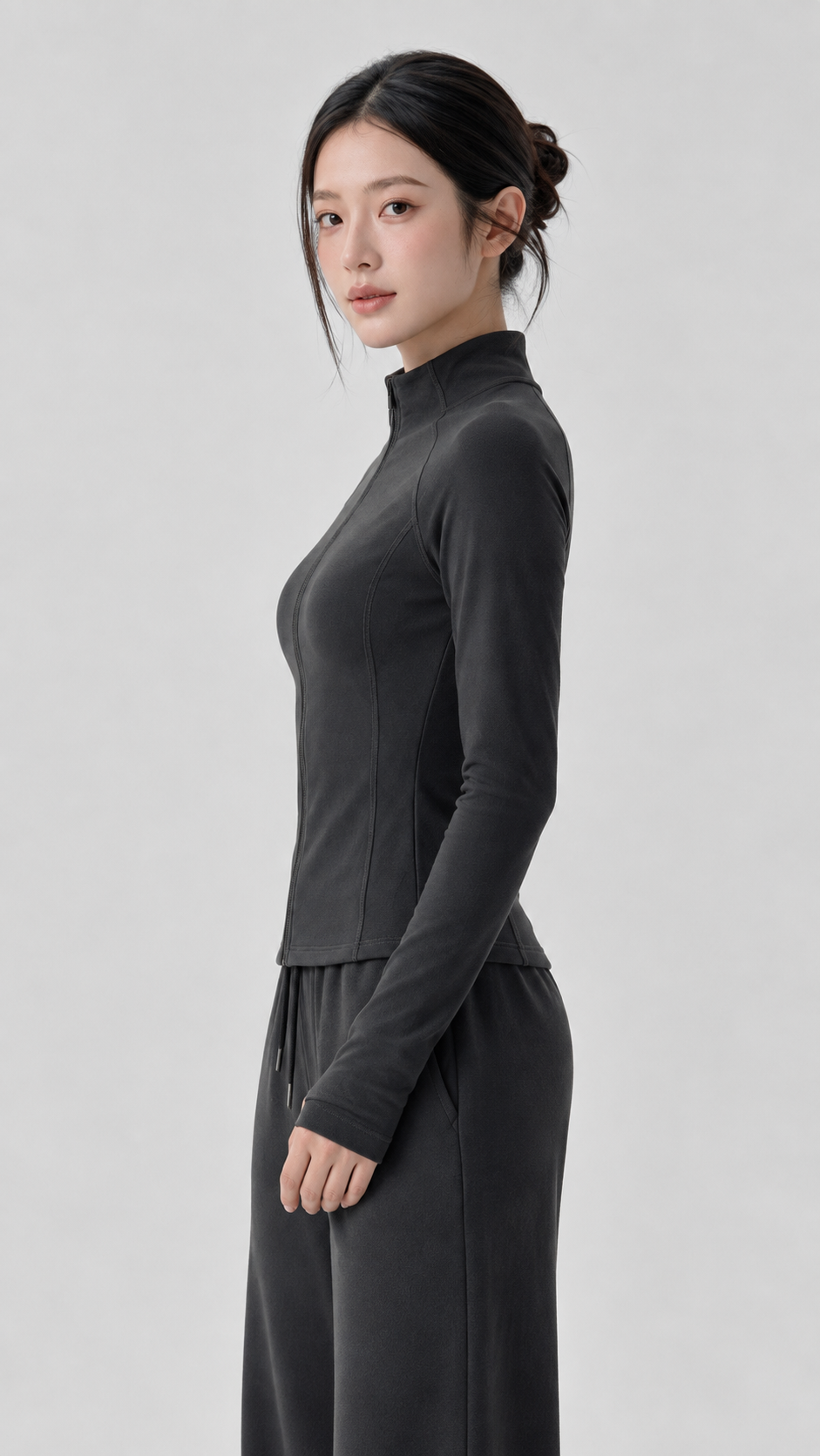 Plum Soft-Fleece Contour Jacket