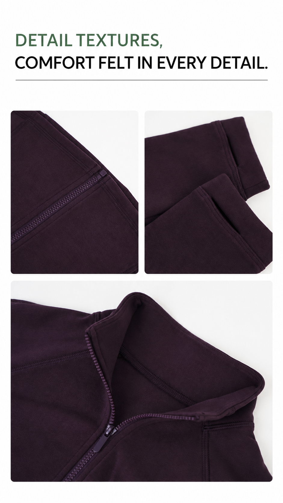 Plum Soft-Fleece Contour Jacket