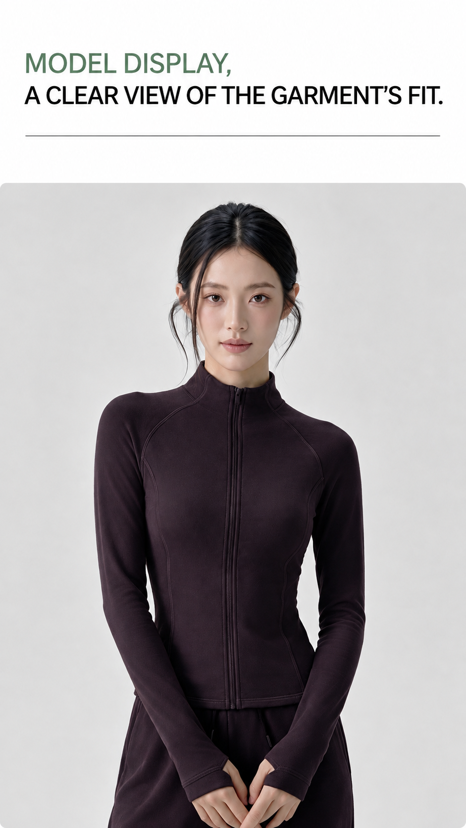 Plum Soft-Fleece Contour Jacket
