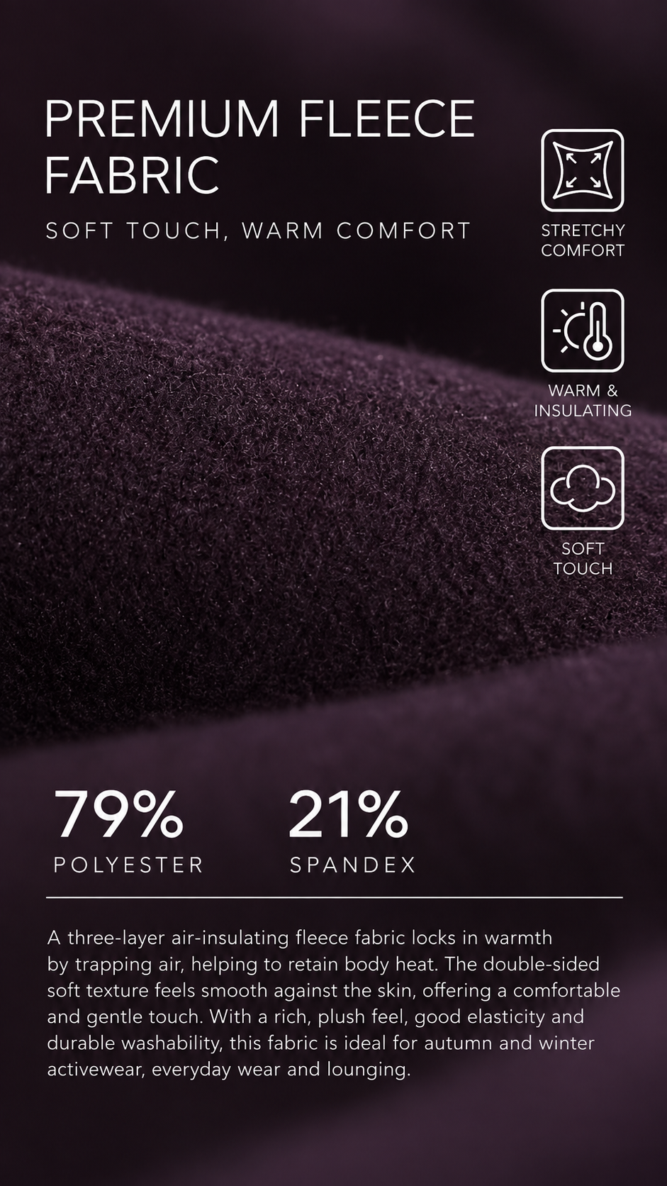 Plum Soft-Fleece Contour Jacket