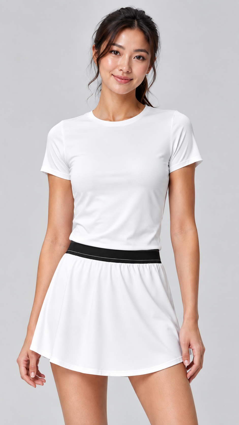Sora Quick-Dry Sports Skort & Tee Set (Top & Bottom)