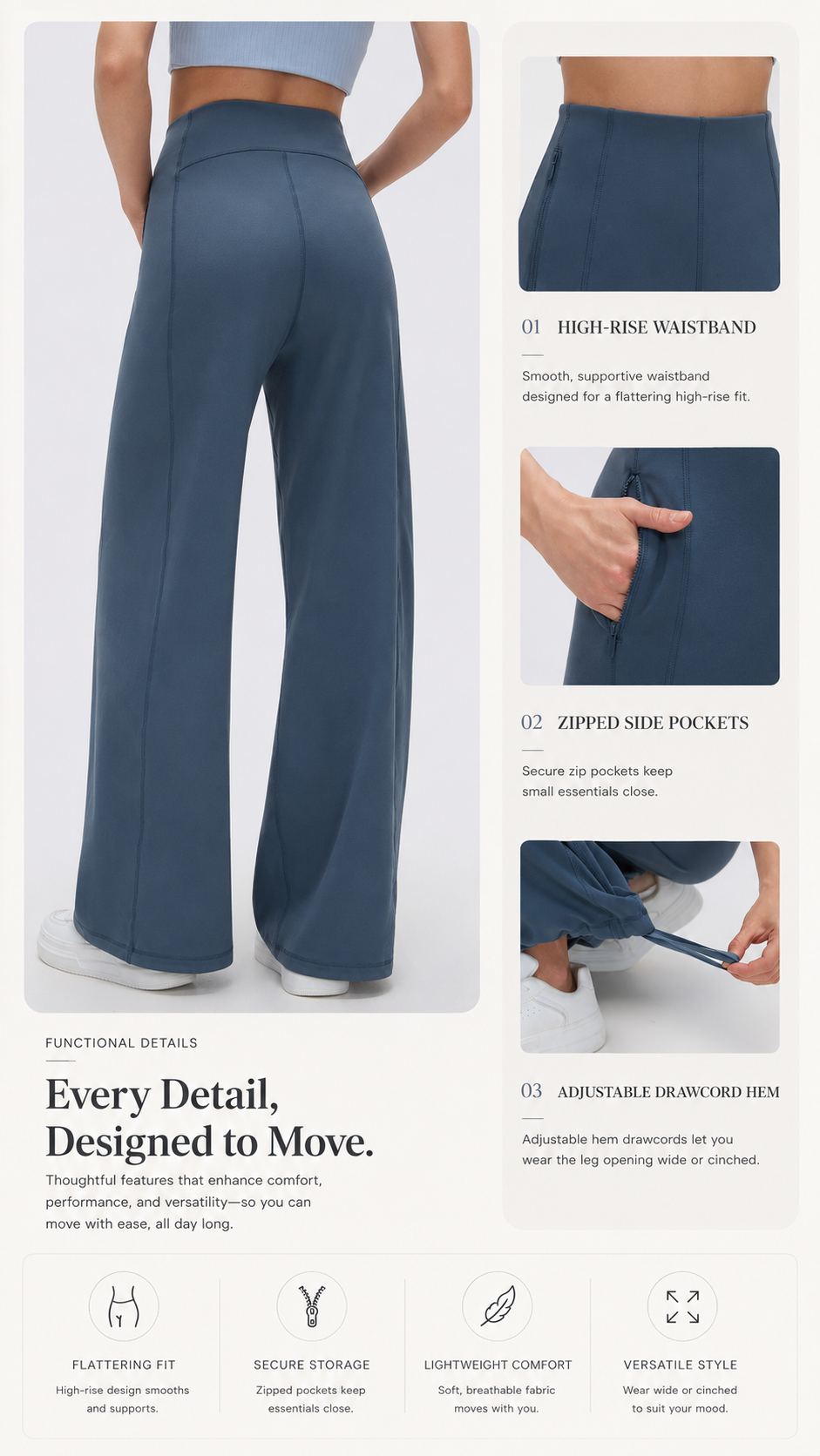 Nola High-Waisted Wide-Leg Pants