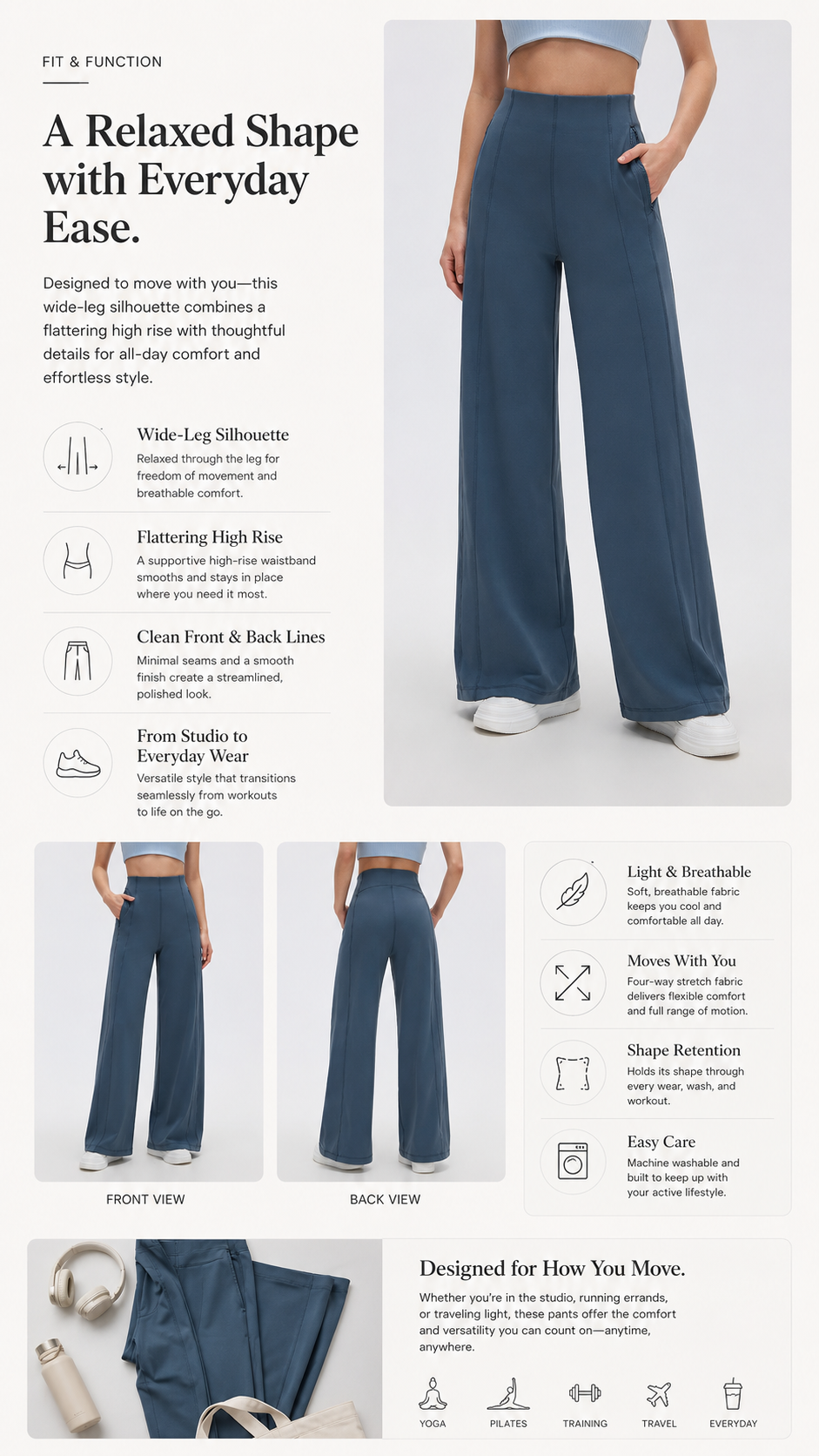 Nola High-Waisted Wide-Leg Pants