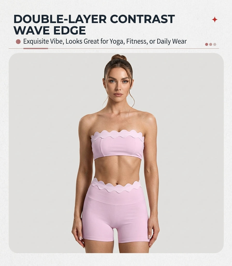 Ondine Scalloped Tube Top & Short Set