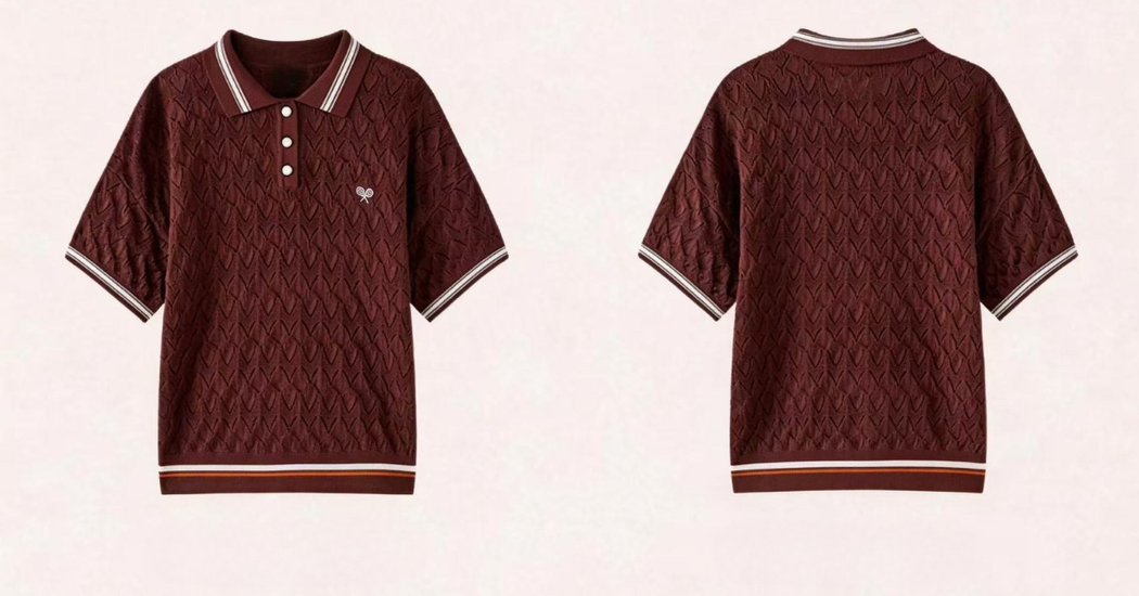 Retro Jacquard Polo – Court Edition