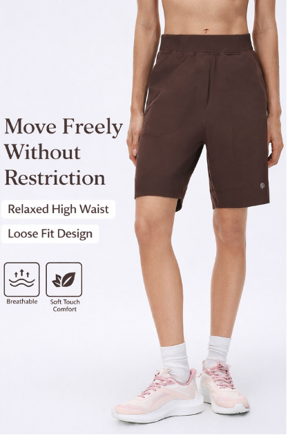 AEROFLEX Relaxed High-Waist Utility Shorts