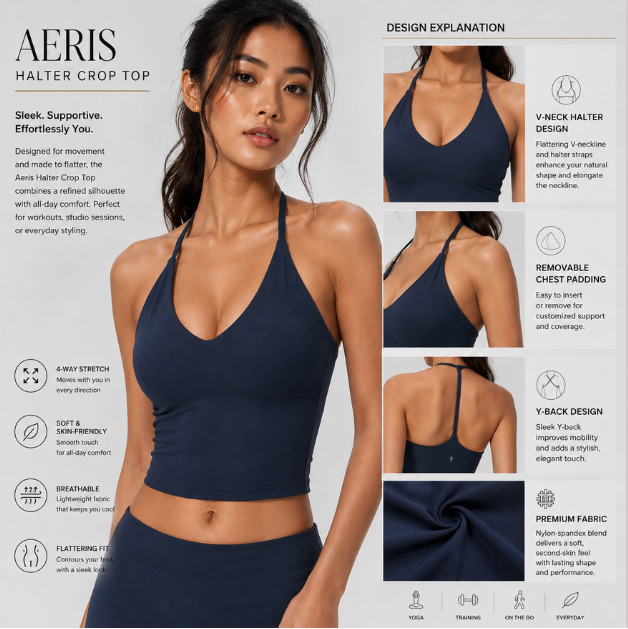 Aeris Halter Crop Top