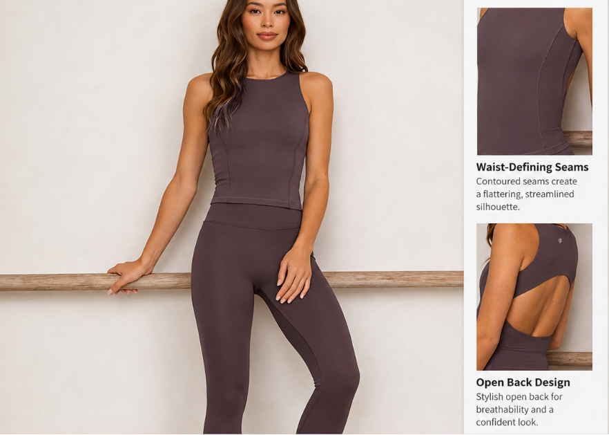 Aurelia Open-Back Padded Tank