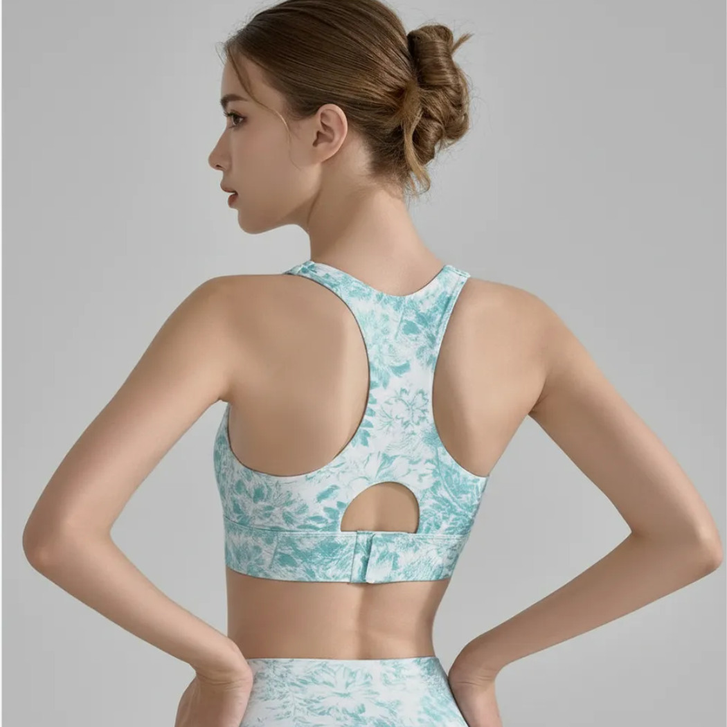 SereneBloom Print Bra Top