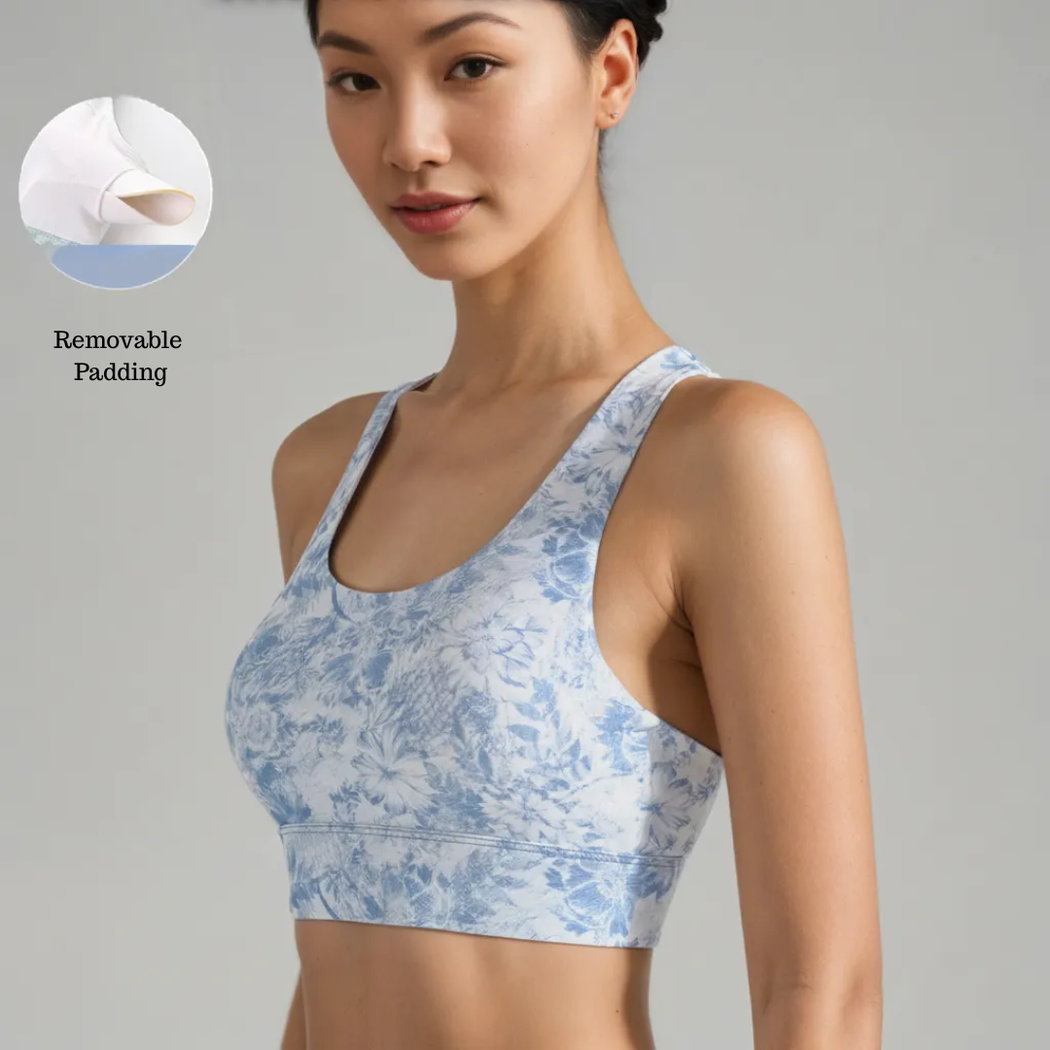 SereneBloom Print Bra Top