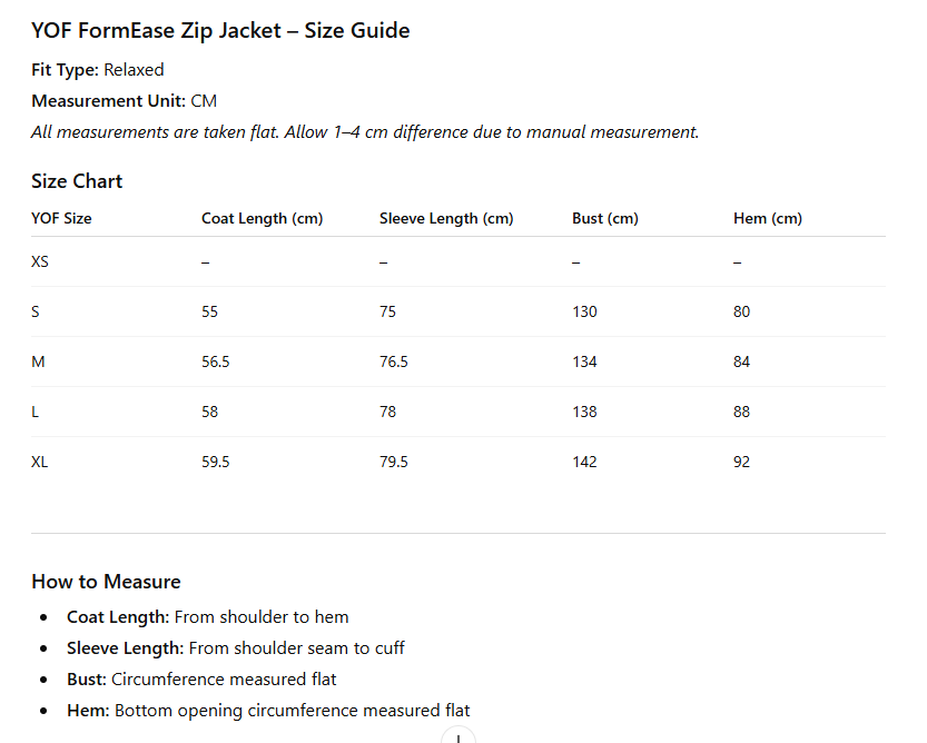 FormEase Zip Jacket