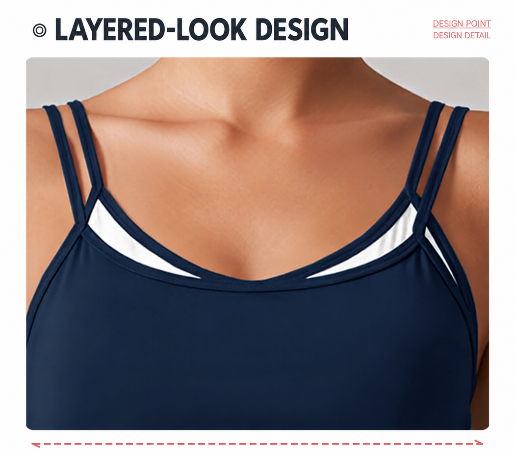 Tavi Double-Strap Tank & Sports Shorts Set