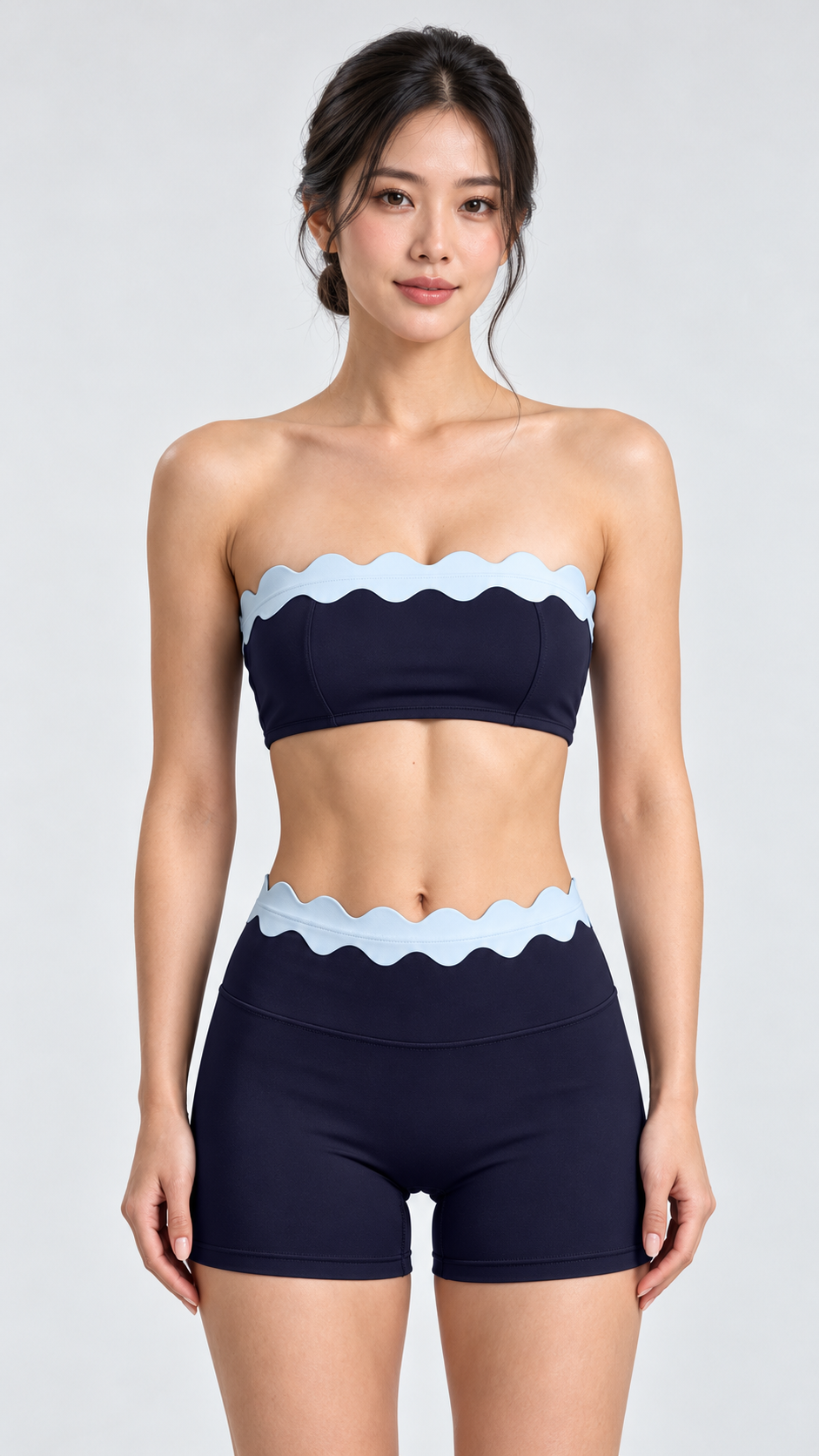 Ondine Scalloped Tube Top & Short Set