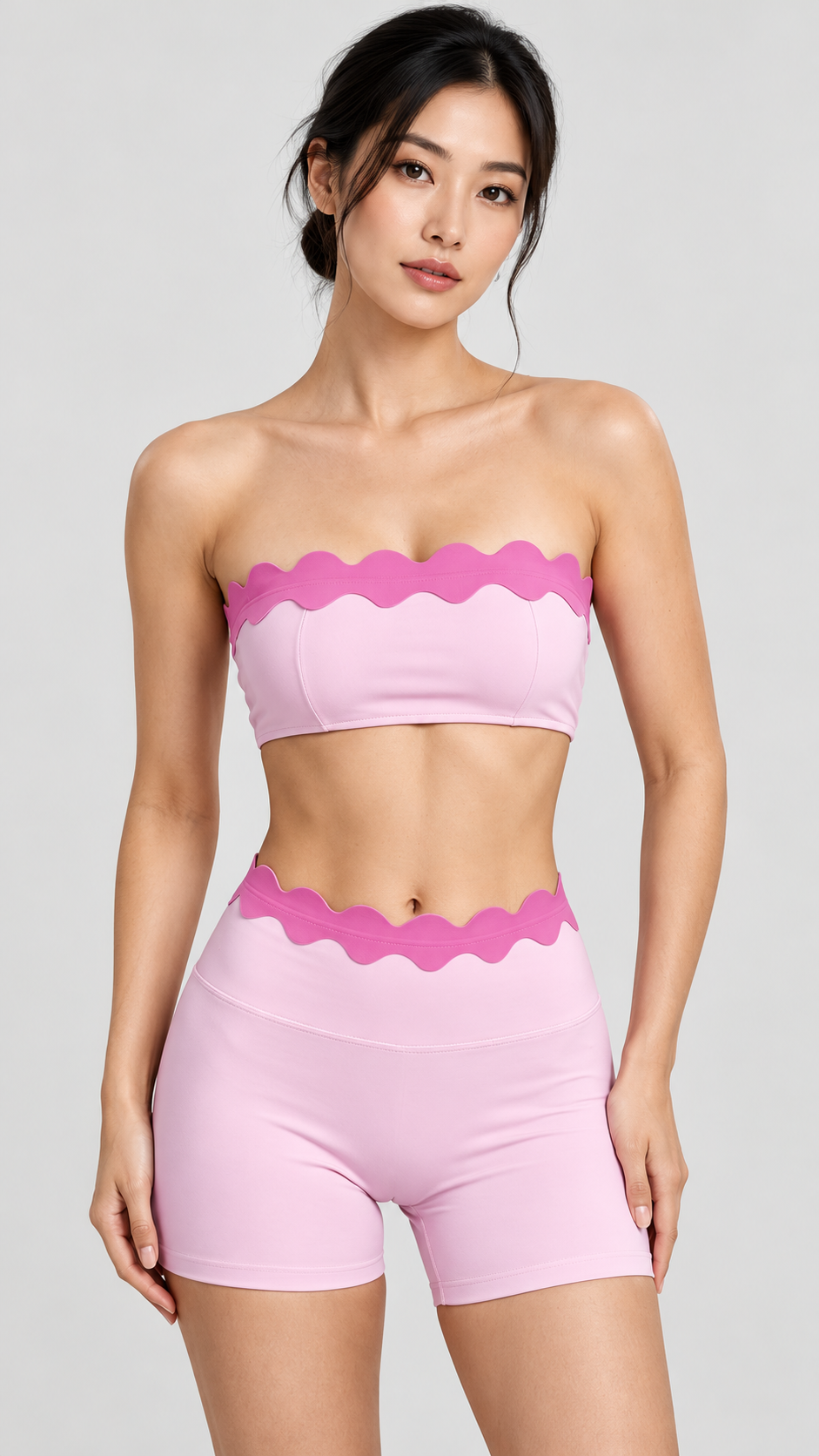 Ondine Scalloped Tube Top & Short Set