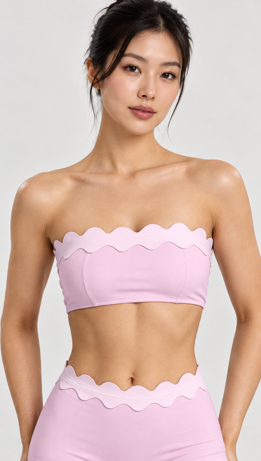 Ondine Scalloped Tube Top & Short Set