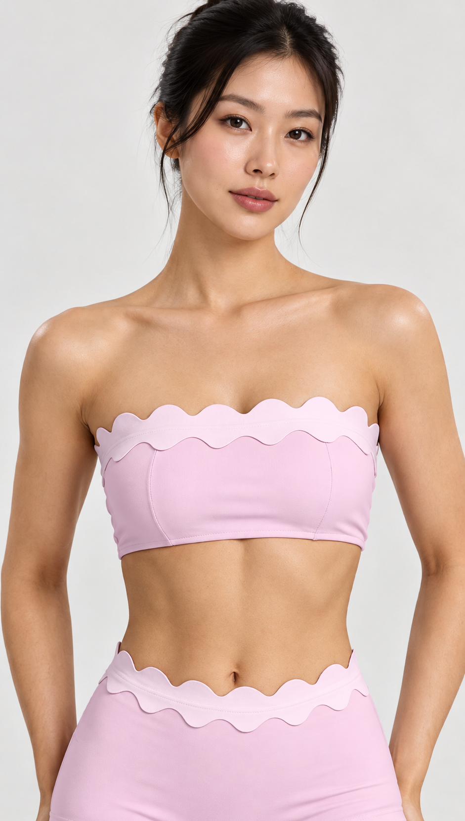 Ondine Scalloped Tube Top & Short Set