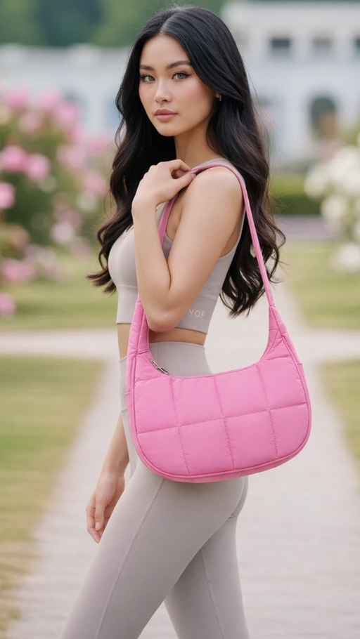 PuffGo Quilted Shoulder Tote