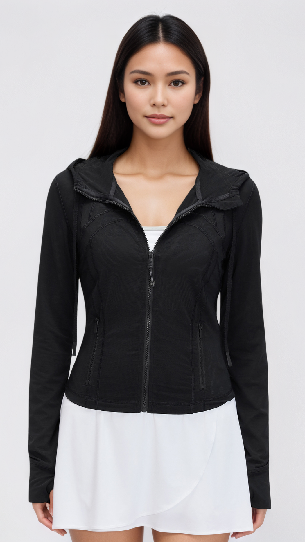 LUNARÉ Mesh Hooded Jacket