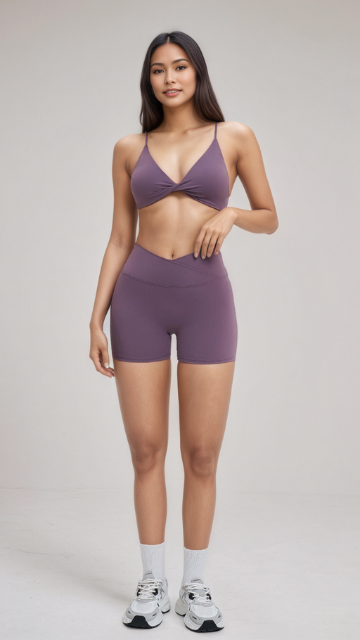 LUNE Sculpt Cross-Waist Shorts