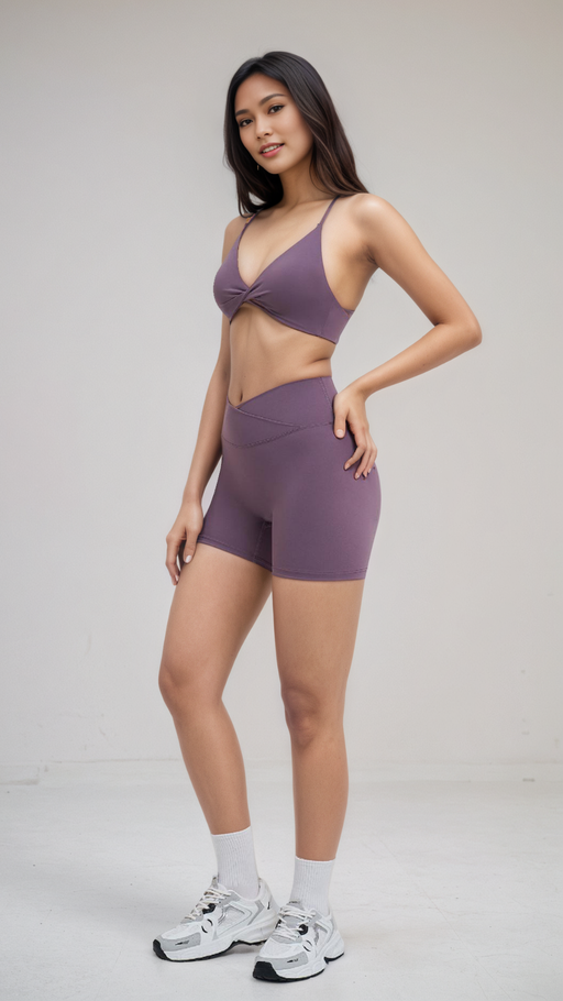 LUNE Sculpt Cross-Waist Shorts
