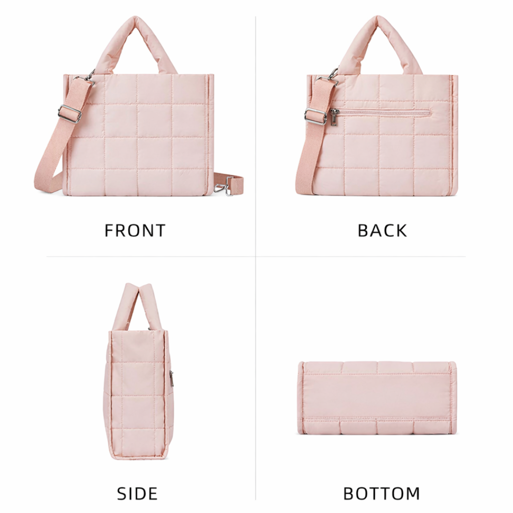 PuffGo Square Crossbody Puffer Bag