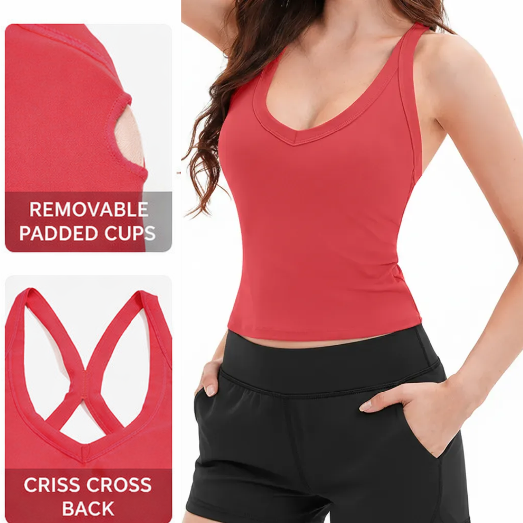 Scarlet Flow Cross-Back Tank