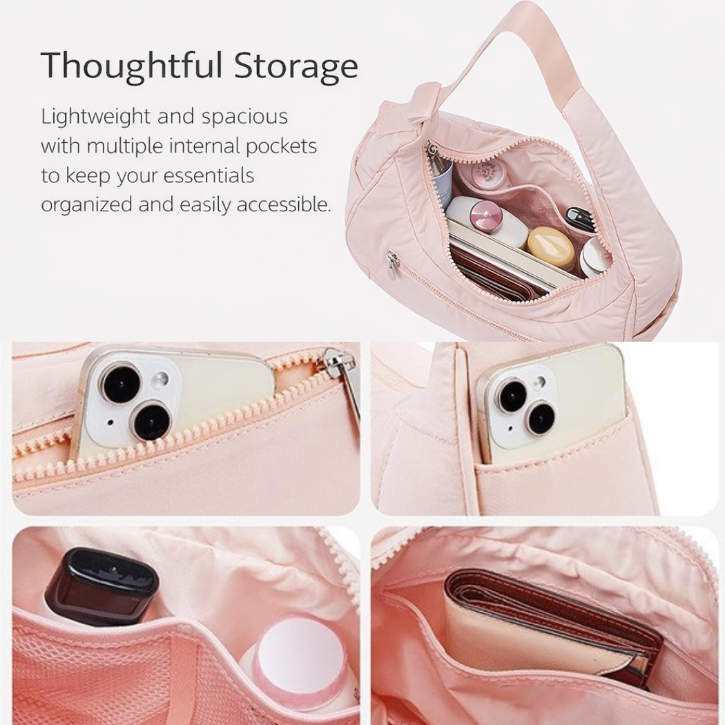 PuffGo Quilted Shoulder Tote