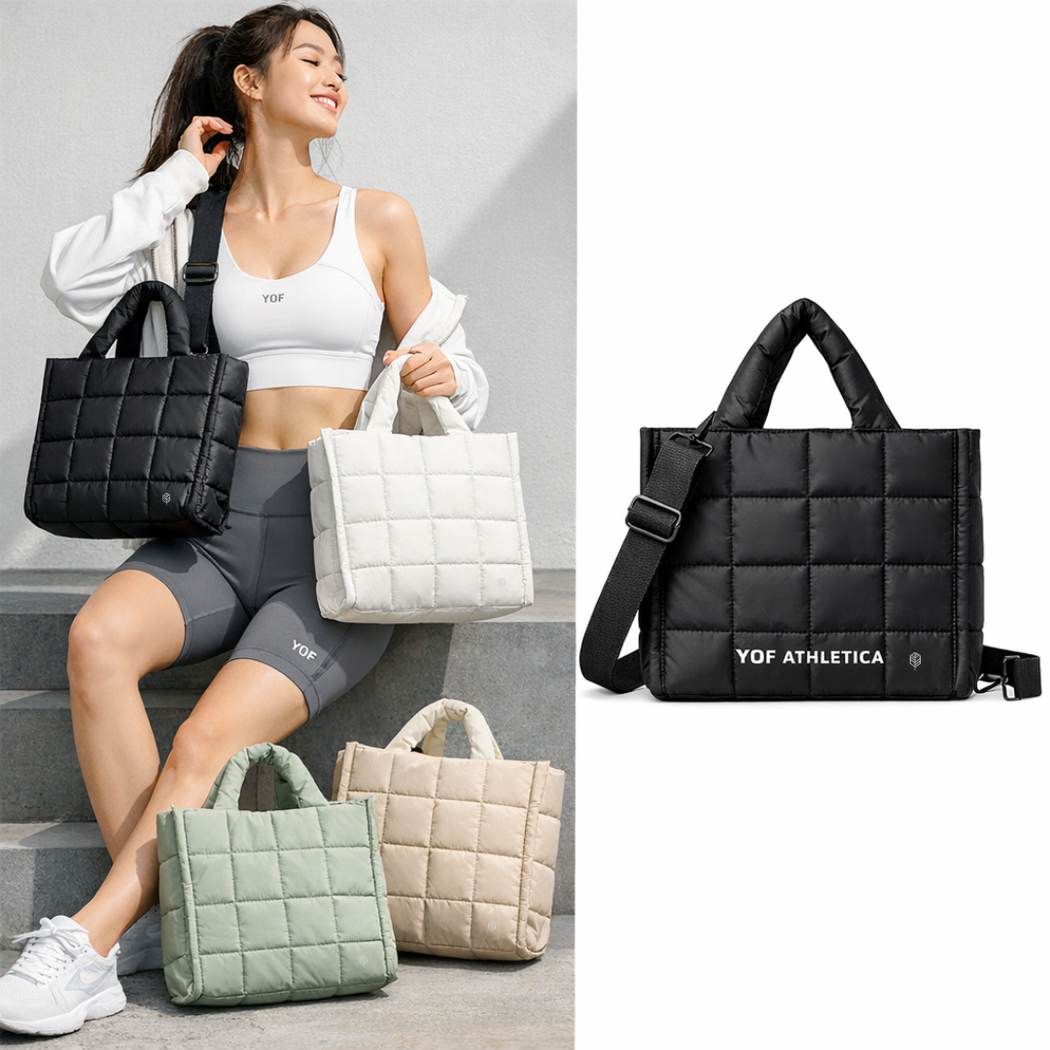 PuffGo Square Crossbody Puffer Bag