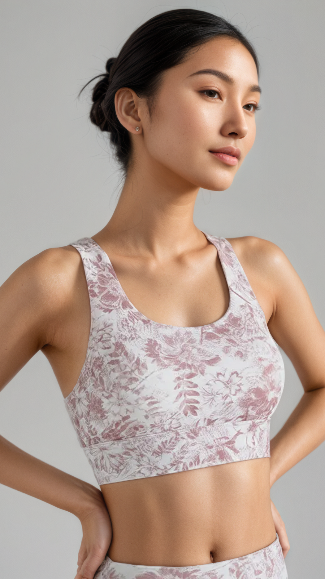 SereneBloom Print Bra Top