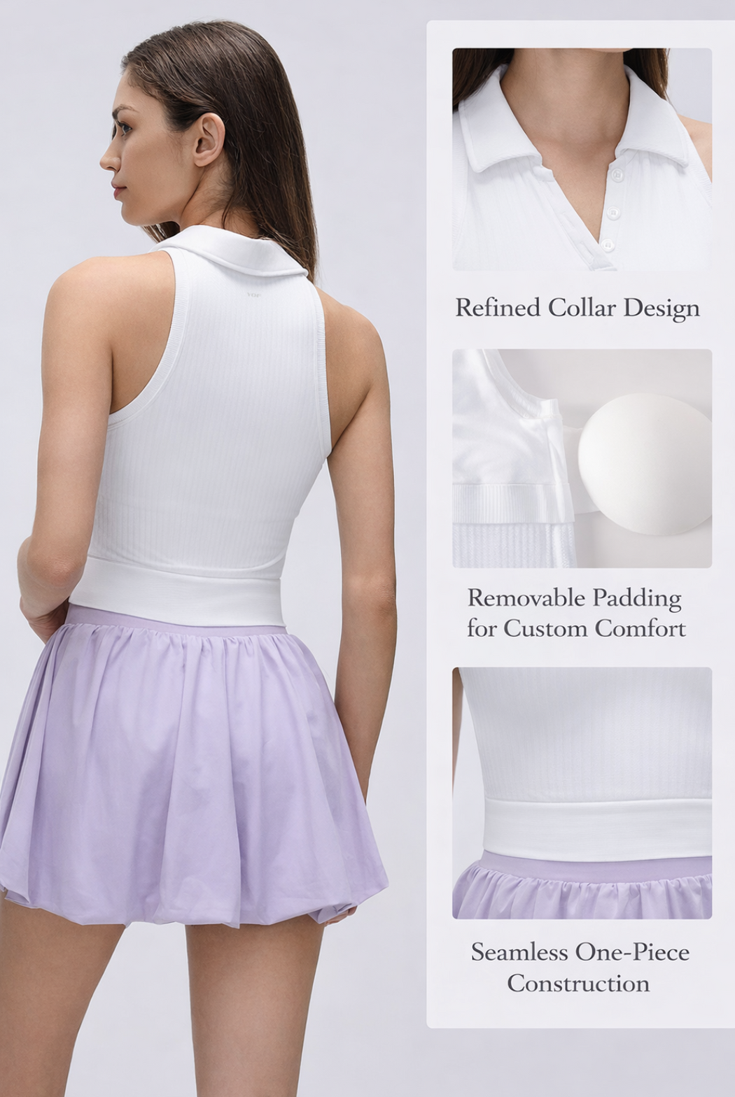 Serein Sleeveless Polo Top