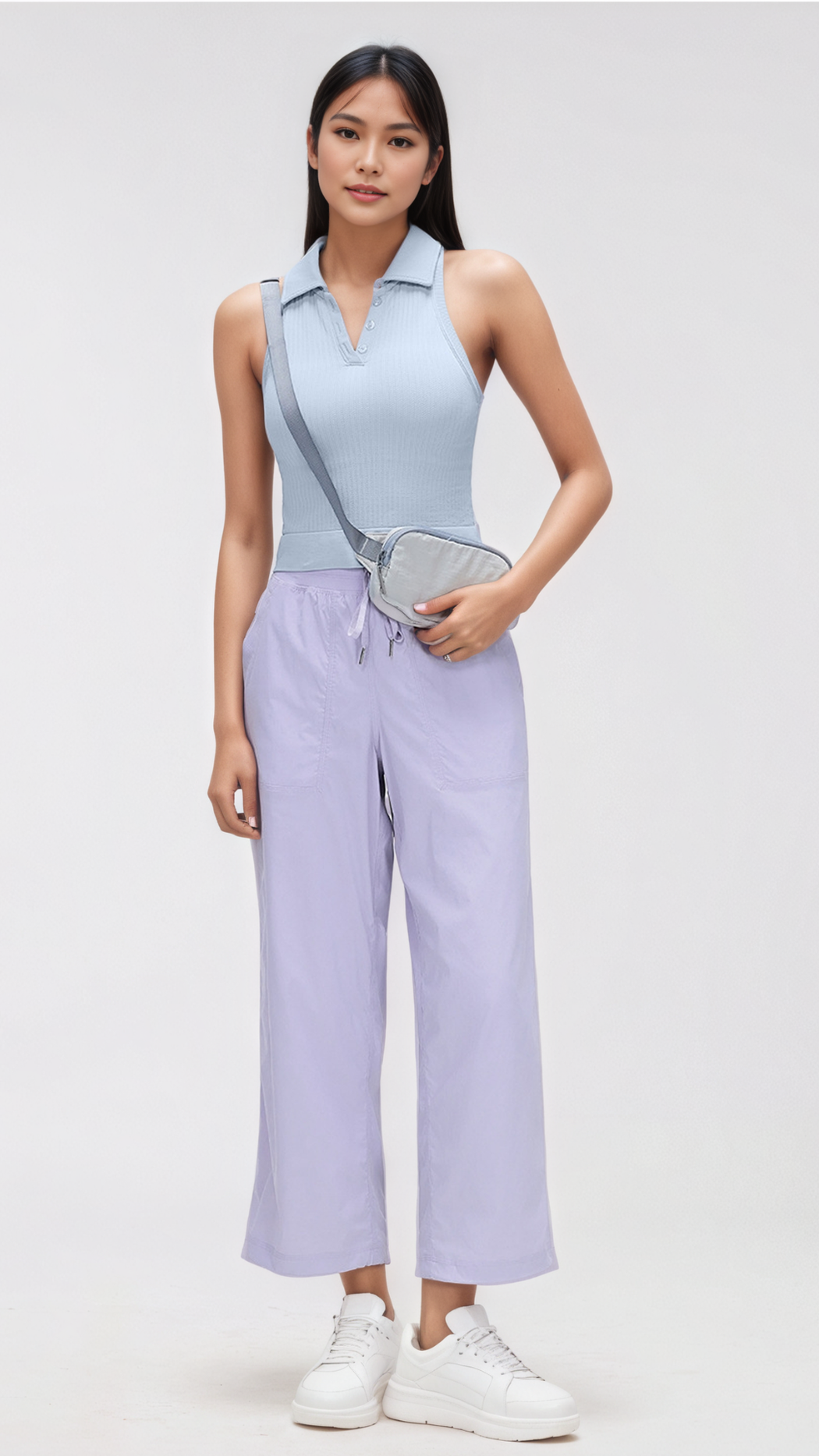 Serein Sleeveless Polo Top