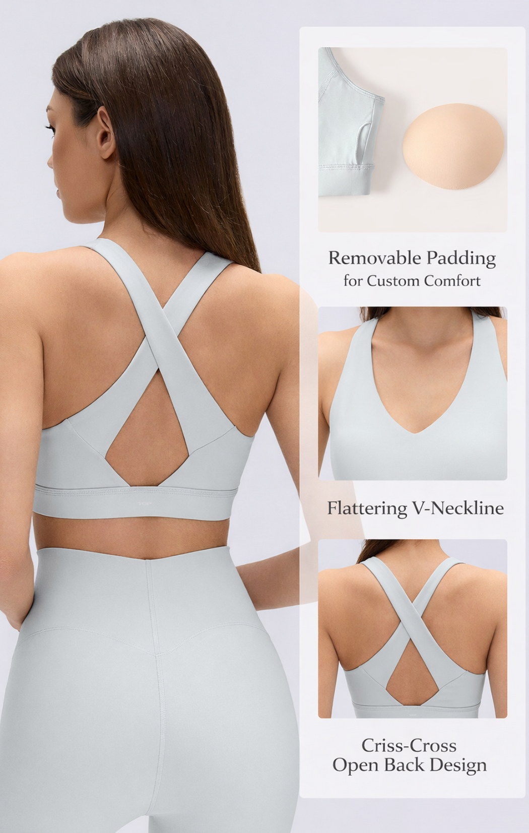 AireLuxe Sculpt Cross-Back Sports Bra