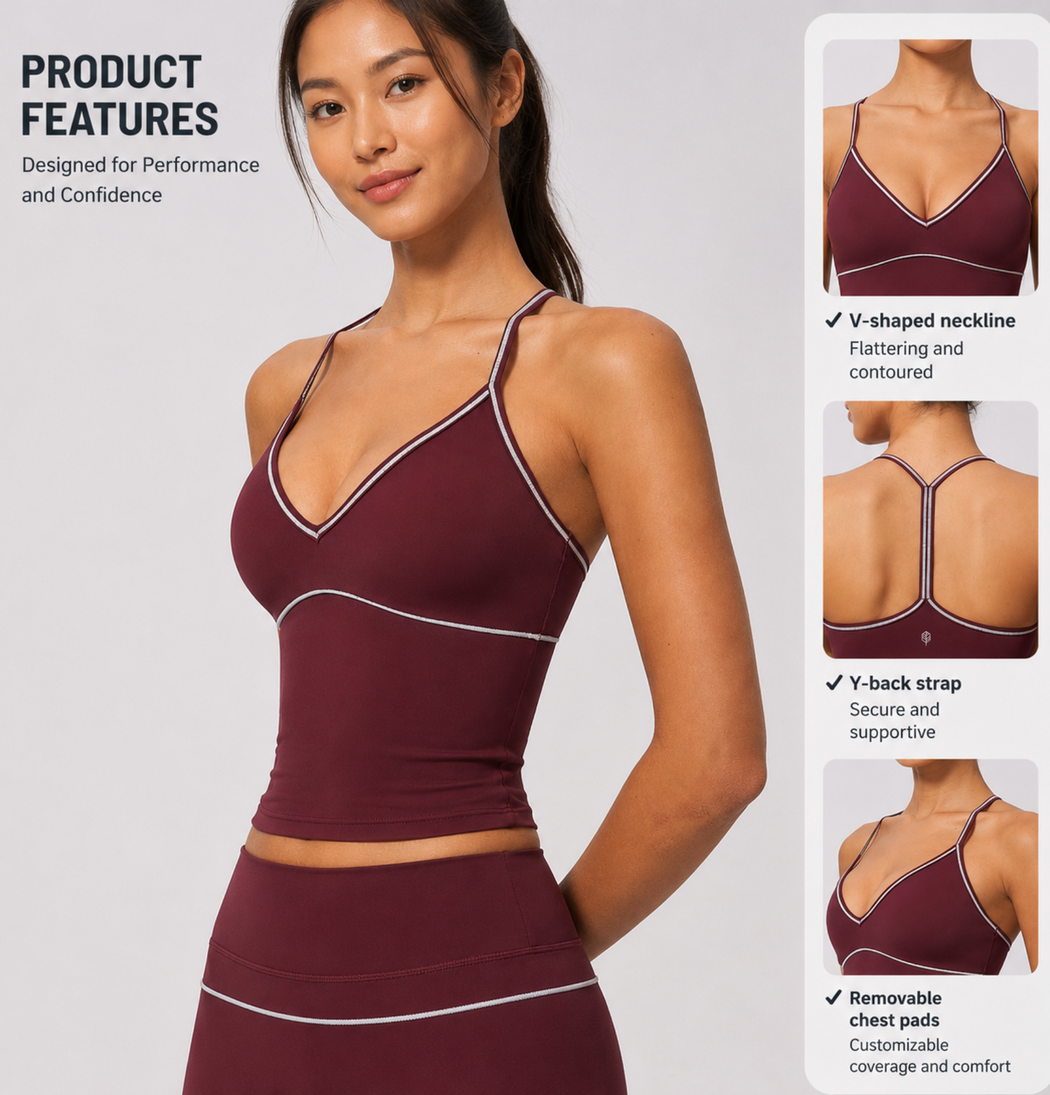 Elvara Contrast Racerback Tank