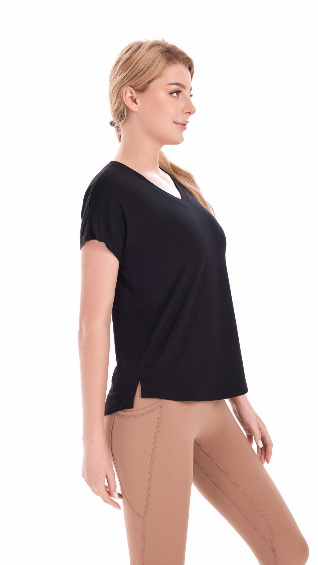 Midnight Noir Bamboo V-Neck Tee