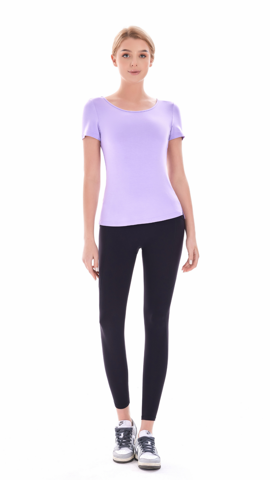 Lavender Bliss Bamboo Round Neck Tee